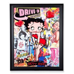 Obraz POP ART girl 60 X 80 cm + drewniana rama